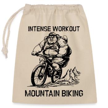 Entraînement intensif en VTT - Sac cadeau en coton avec cordon (25 x 30 cm) - nature - Devant