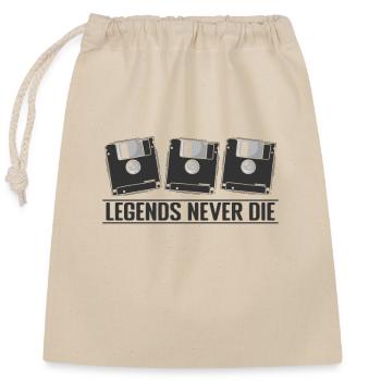 Module de mémoire rétro Legends Never Die - Sac cadeau en coton avec cordon (25 x 30 cm) - nature - Devant