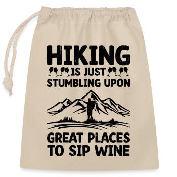 Hiking Nature Trekking Mountaineering Hiker Outdoo - Closable cotton gift bag (25x30cm) - nature - Front