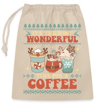 Pull de Noël moche - Sac cadeau en coton avec cordon (25 x 30 cm) - nature - Devant