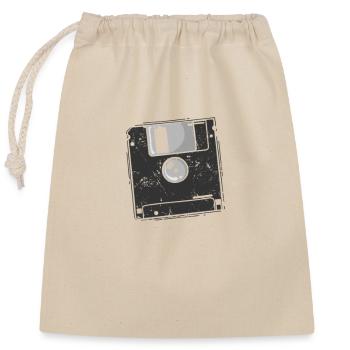 Disque de module de stockage sur disquette - Sac cadeau en coton avec cordon (25 x 30 cm) - nature - Devant