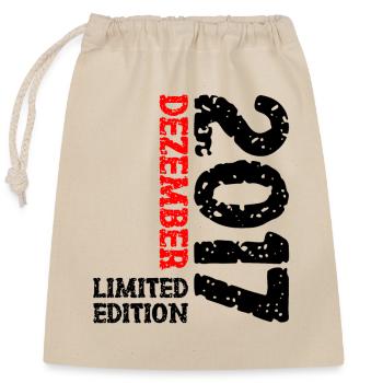 2017 Décembre Édition Limitée 6ème Anniversaire Décoration - Sac cadeau en coton avec cordon (25 x 30 cm) - nature - Devant