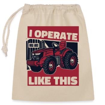 J'opère comme ça Agriculture Agriculteur biologique - Sac cadeau en coton avec cordon (25 x 30 cm) - nature - Devant