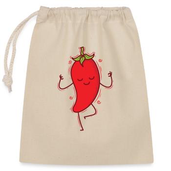 tanzende Chili Gewürz Scoville - Verschließbarer Geschenkbeutel aus Baumwolle (25x30cm) - Natur - Vorne