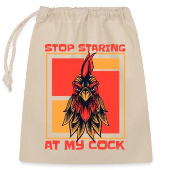 Arrêtez de regarder ma bite Agriculture Agriculteur biologique - Sac cadeau en coton avec cordon (25 x 30 cm) - nature - Devant