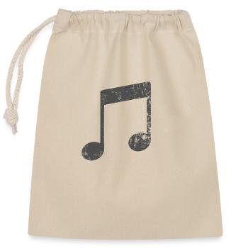 Sheet Music Sound - Closable cotton gift bag (25x30cm) - nature - Front