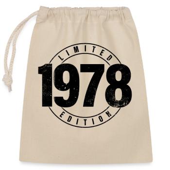 Limited Edition 1978 Year of Birth Urban Birthday - Closable cotton gift bag (25x30cm) - nature - Front