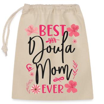 Doula Travailleuse à la naissance Maman Meilleure Doula - Sac cadeau en coton avec cordon (25 x 30 cm) - nature - Devant