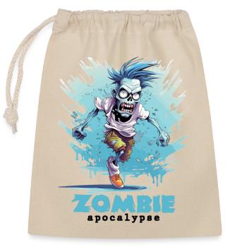 Zombie Apocalypse Zombies Undead Halloween - Closable cotton gift bag (25x30cm) - nature - Front