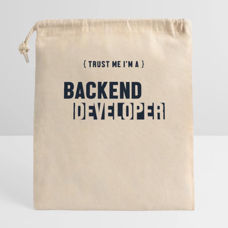 Trust Me I'm Backend Developer Developer Coder Verschließbarer Geschenkbeutel aus Baumwolle (25x30cm)