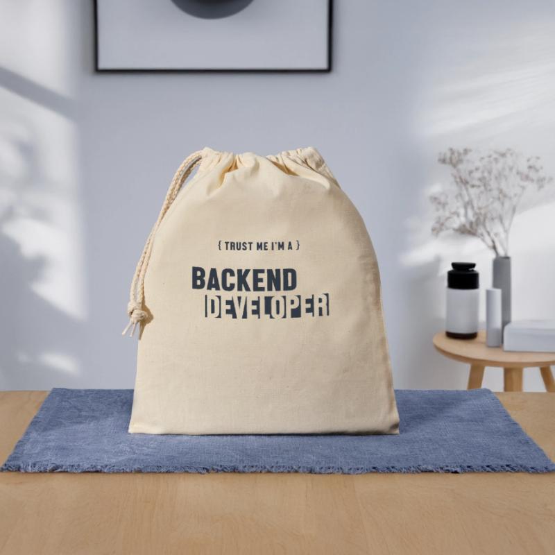 Trust Me I'm Backend Developer Developer Coder Verschließbarer Geschenkbeutel aus Baumwolle (25x30cm)