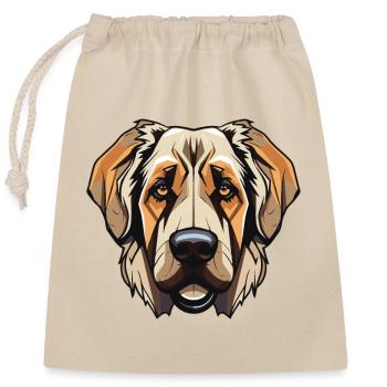 Kangal Dog Head - Closable cotton gift bag (25x30cm) - nature - Front