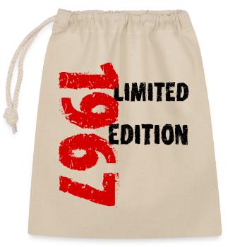 1967 Limited Edition 56th Birthday Gift Fun - Closable cotton gift bag (25x30cm) - nature - Front
