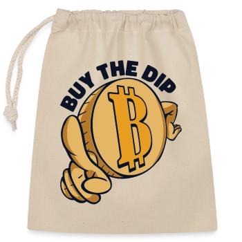 Buy The Dip Crypto Kryptowährung Blockchain - Verschließbarer Geschenkbeutel aus Baumwolle (25x30cm) - Natur - Vorne