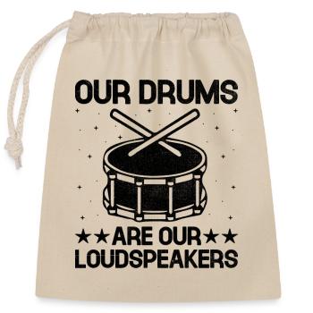 Corps de tambours Fanfare Drum Corp Musique Percussio - Sac cadeau en coton avec cordon (25 x 30 cm) - nature - Devant