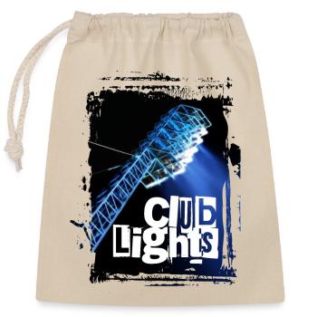 Club Lights - Rostock - Verschließbarer Geschenkbeutel aus Baumwolle (25x30cm) - Natur - Vorne