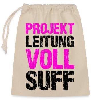 Bier Saufen Shirt Damen Herren Feiern Partnerlook - Verschließbarer Geschenkbeutel aus Baumwolle (25x30cm) - Natur - Vorne