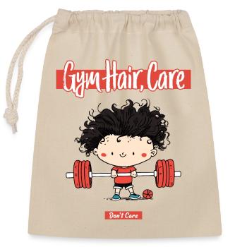 Carefree Workout Charm - Closable cotton gift bag (25x30cm) - nature - Front