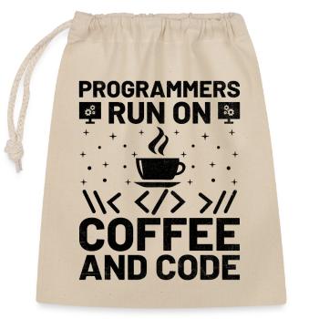 Kaffee-Codierung Programmierer Programmierer Entwickler Nerd Coff - Verschließbarer Geschenkbeutel aus Baumwolle (25x30cm) - Natur - Vorne