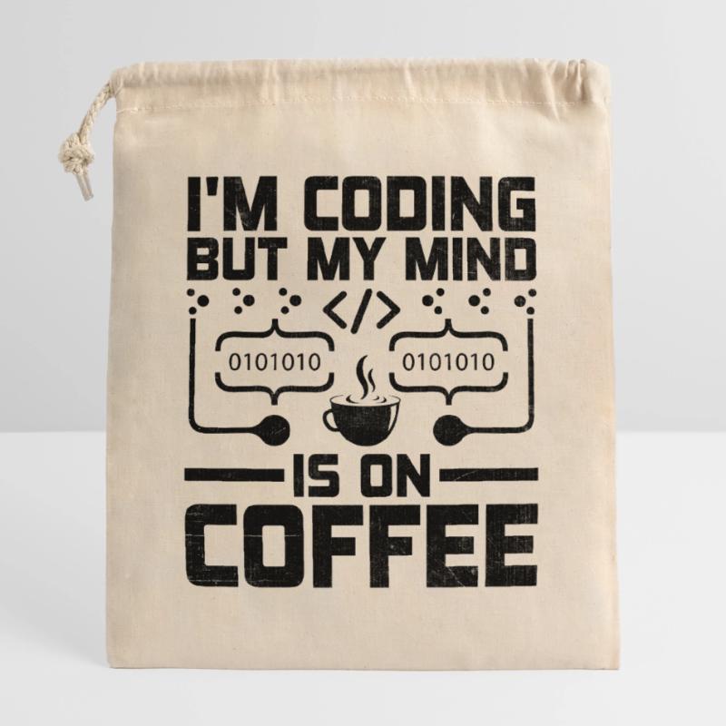 Kaffee-Codierung Programmierer Programmierer Entwickler Nerd Coff Verschließbarer Geschenkbeutel aus Baumwolle (25x30cm)