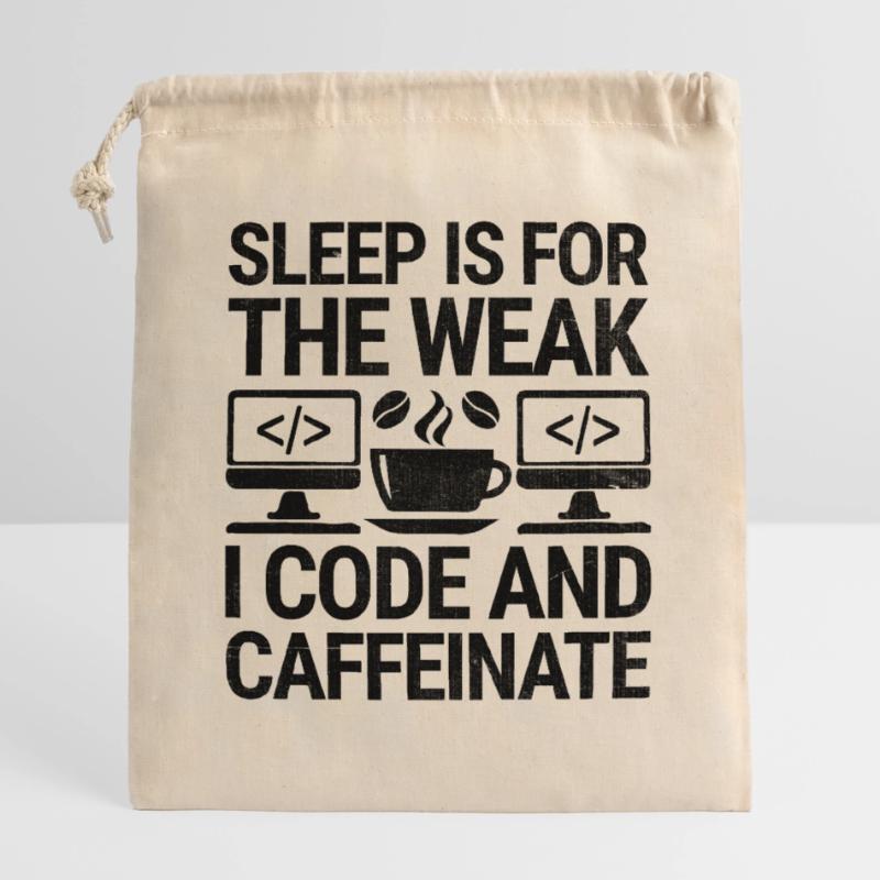 Kaffee-Codierung Programmierer Programmierer Entwickler Nerd Coff Verschließbarer Geschenkbeutel aus Baumwolle (25x30cm)