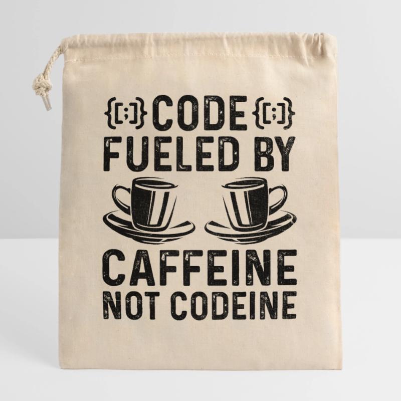Café Codage Programmeur Codeur Développeur Nerd Coff Sac cadeau en coton avec cordon (25 x 30 cm)