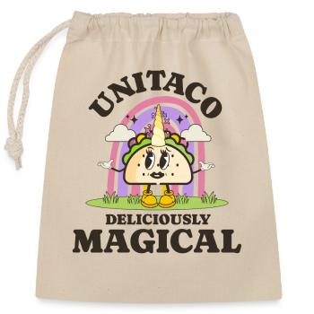 Taco - Closable cotton gift bag (25x30cm) - nature - Front