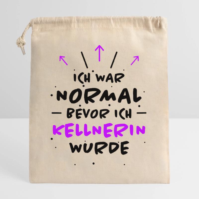 Kellnerin Spruch Kellner Beruf Kellnerin Geschenk Verschließbarer Geschenkbeutel aus Baumwolle (25x30cm)