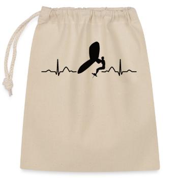 Wings Surfer Wingsurfing Retro Foil Wings - Closable cotton gift bag (25x30cm) - nature - Front