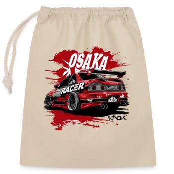 Japon Osaka Voiture de course JDM Dessin animé - Sac cadeau en coton avec cordon (25 x 30 cm) - nature - Devant