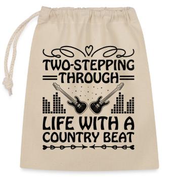 County Music Vintage Music Lover Western Country C - Verschließbarer Geschenkbeutel aus Baumwolle (25x30cm) - Natur - Vorne
