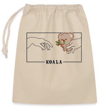 Michelangelo Creation of Adam Koala Koalabear - Closable cotton gift bag (25x30cm) - nature - Front