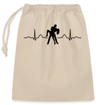 Salsero Und Salsera Heartbeat Salsa - Verschließbarer Geschenkbeutel aus Baumwolle (25x30cm) - Natur - Vorne