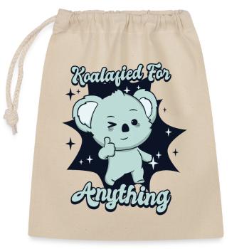 Koalafied For Anything Koalabear Eucalyptus Lover - Closable cotton gift bag (25x30cm) - nature - Front