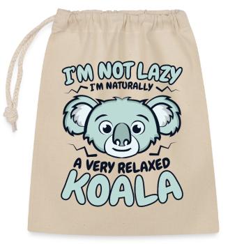 Un koala koalabear phascolarctos très détendu - Sac cadeau en coton avec cordon (25 x 30 cm) - nature - Devant