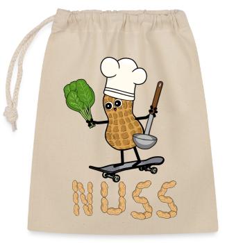Peanut Cook Vegetable Fast Cooking Vegetarian - Closable cotton gift bag (25x30cm) - nature - Front
