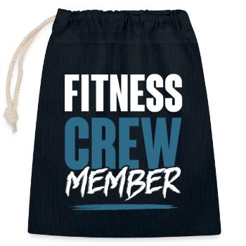 Équipe de remise en forme - Sac cadeau en coton avec cordon (25 x 30 cm) - bleu marine - Devant