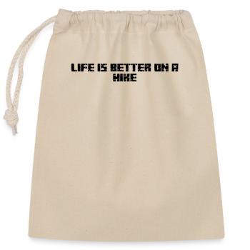 Randonnée - La vie est plus belle en randonnée - Sac cadeau en coton avec cordon (25 x 30 cm) - nature - Devant