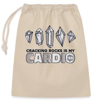 La fissuration des roches est mon minéral cardio-géologue - Sac cadeau en coton avec cordon (25 x 30 cm) - nature - Devant