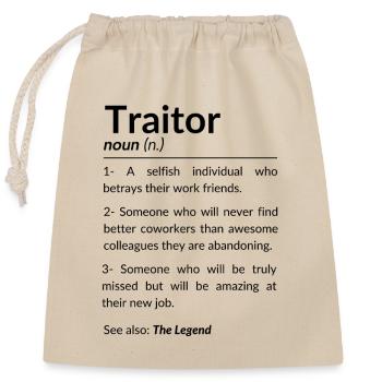 Drôle d’adieu collègue, collègue quittant son emploi - Sac cadeau en coton avec cordon (25 x 30 cm) - nature - Devant