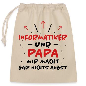 Informatiker Spruch Lustige Programmierer Geschenk - Verschließbarer Geschenkbeutel aus Baumwolle (25x30cm) - Natur - Vorne