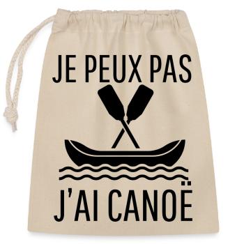 I CAN'T I CANOE - Closable cotton gift bag (25x30cm) - nature - Front