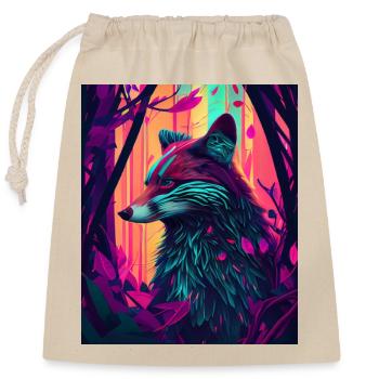 Funky Forest Fox - Closable cotton gift bag (25x30cm) - nature - Front