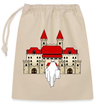 Castle Ghost Spooky Spooky Midnight Haunted - Closable cotton gift bag (25x30cm) - nature - Front