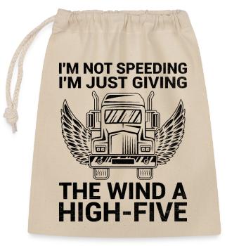 Trucker Driving Dad Trucker Father Truck Driver - Closable cotton gift bag (25x30cm) - nature - Front