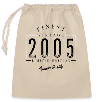 Meilleur millésime 2005 Millésime 2005 Anniversaire Anniversaire - Sac cadeau en coton avec cordon (25 x 30 cm) - nature - Devant
