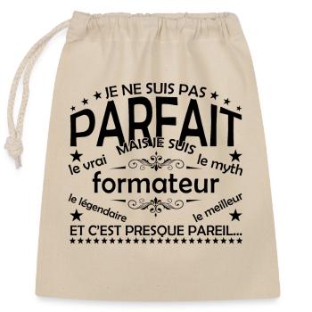 Formateur cadeau Formateur le vrai Formateur - Sac cadeau en coton avec cordon (25 x 30 cm) - nature - Devant