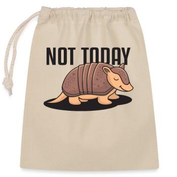 Not Today Pink Fairy Chlamyphoridae Cingulata - Closable cotton gift bag (25x30cm) - nature - Front