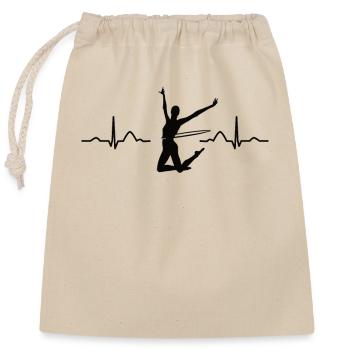Rhythmic gymnastics - Closable cotton gift bag (25x30cm) - nature - Front