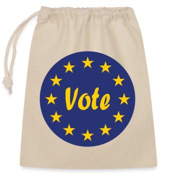 Die Europa Wahl - Verschließbarer Geschenkbeutel aus Baumwolle (25x30cm) - Natur - Vorne